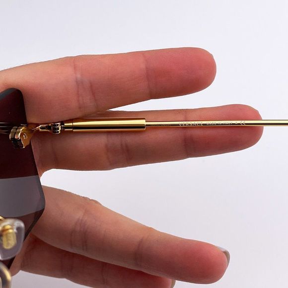 Versace VE2245 10028H Sunglasses Gold Violet Rectangle Unisex - Picture 5 of 10